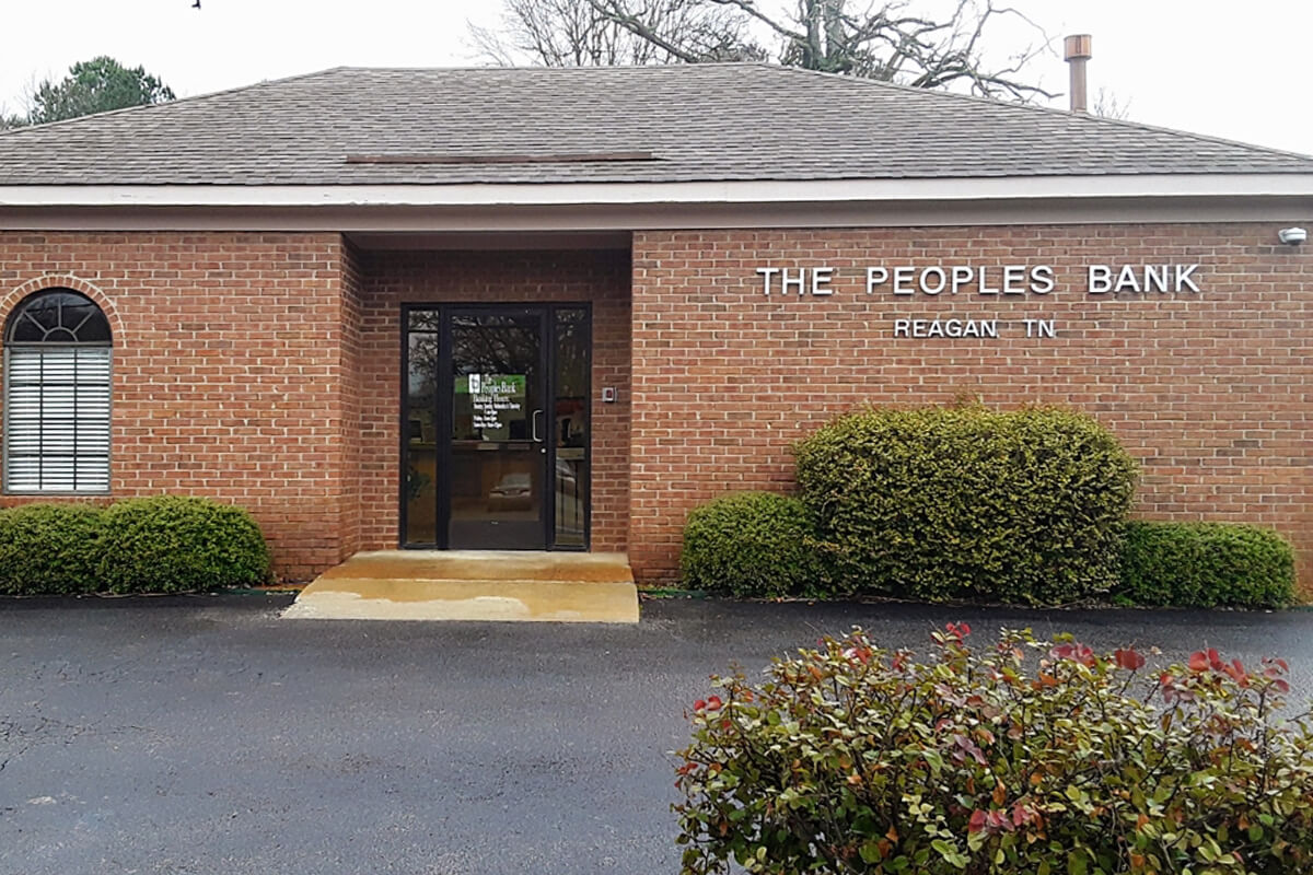 Reagan branch of The Peoples Bank.